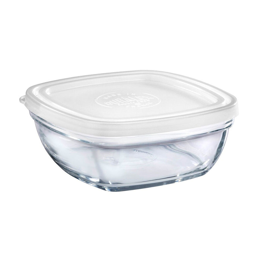 Lunchbox Freshbox Durchsichtig karriert mit Deckel (14 x 14 x 6 cm) (14 cm) (14 cm)