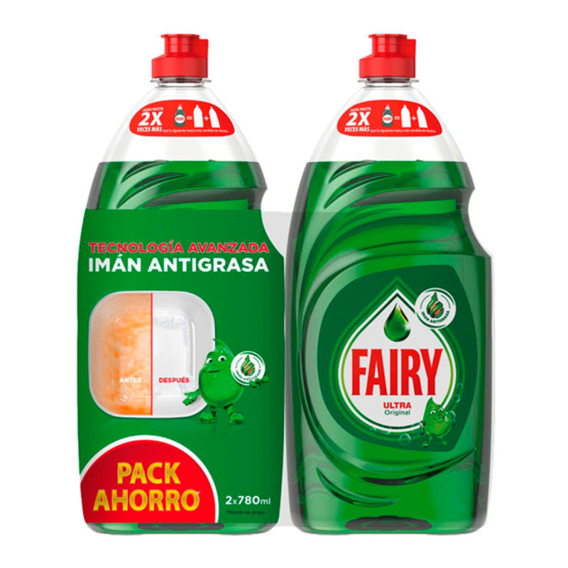 Geschirrspülmittel Fairy Ultra Original 780 ml + 780 ml (2Er pack)