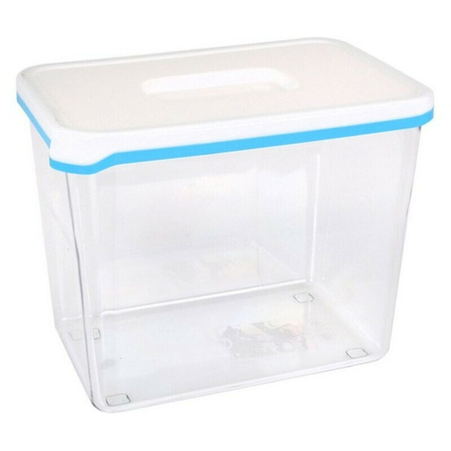 Lunchbox White & Blue rechteckig Lang