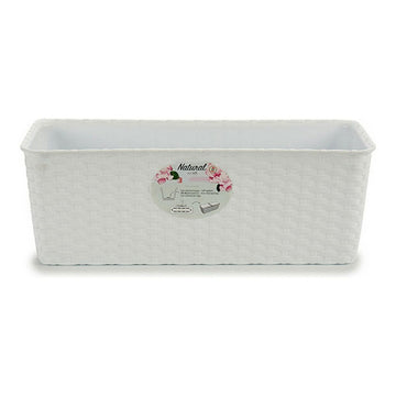 Blumenkasten Stefanplast Weiß Kunststoff natürlich (15,5 x 13,5 x 39 cm)
