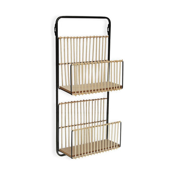 Regal Versa Metall Rattan Holz MDF (12 x 68 x 32 cm)