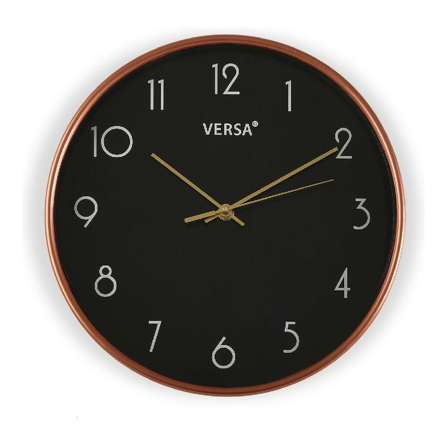 Wanduhr Gold Kunststoff (4 x 30 x 30 cm)