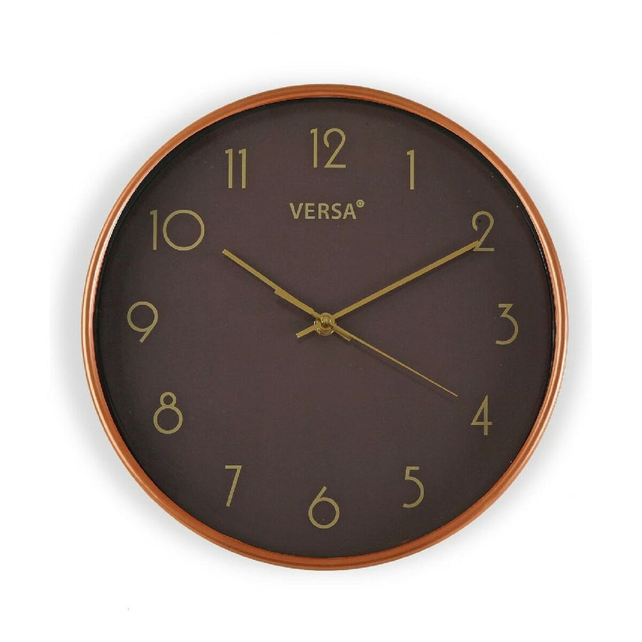 Wanduhr Gold Kunststoff (4 x 30 x 30 cm)