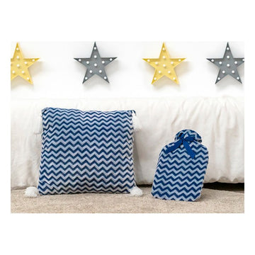 Set 2 Dinosaurier Kissen Wärmflasche Blau (2 pcs)