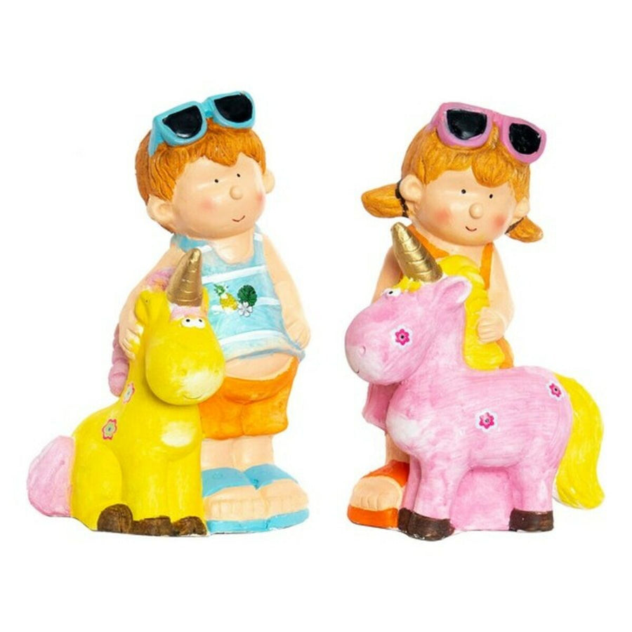 Deko-Figur DKD Home Decor Fiberglas Kinder (2 pcs) (23 x 19 x 40 cm)