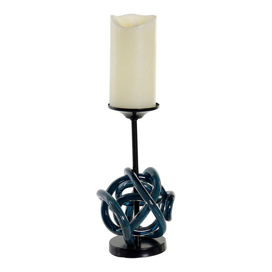 Kerzenschale DKD Home Decor Metall Kristall (13 x 13 x 25 cm)