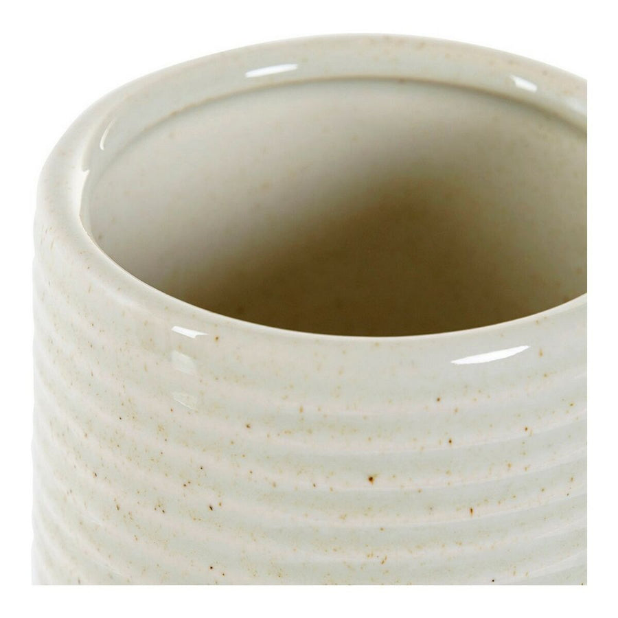 Zahnbürstenhalter DKD Home Decor grün Steingut (7.5 x 7.5 x 10.5 cm)