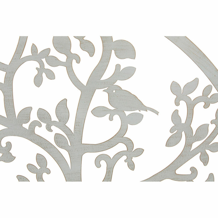 Wanddekoration DKD Home Decor Weiß Metall Baum (2 pcs) (99 x 1 x 99 cm)