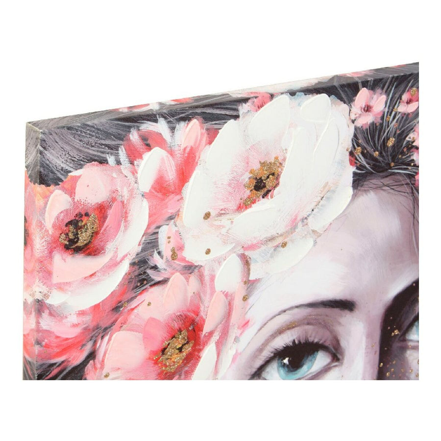 Bild DKD Home Decor Girl Leinwand Blomster Moderne (120 x 3 x 80 cm) (2 Stück)