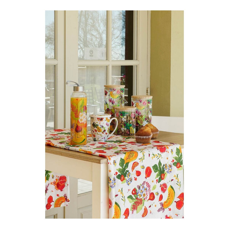Tischdecke und Servietten DKD Home Decor LC-179877 Papaya Bunt (150 x 250 x 0,5 cm) (9 pcs)