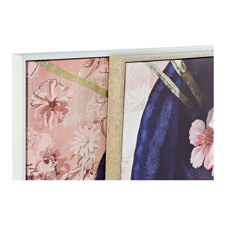 Bild DKD Home Decor CU-179961 Leinwand Geisha Orientalisch (103,5 x 4,5 x 144 cm) (2 Stück)