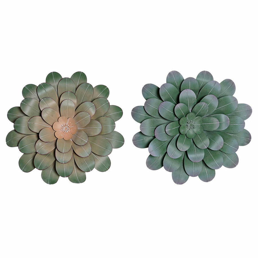 Wanddekoration DKD Home Decor Metall (2 pcs) (60 x 8 x 60 cm)