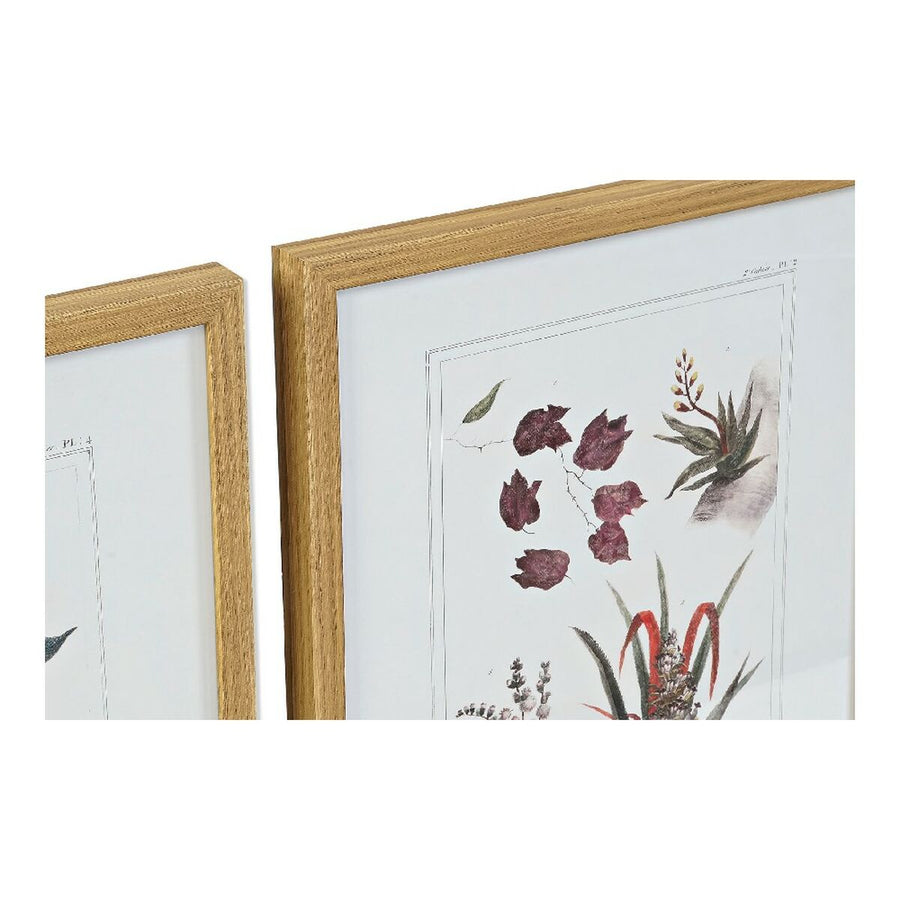 Bild DKD Home Decor S3013715 Leinwand Blomster (43 x 3 x 53 cm) (4 Stück)
