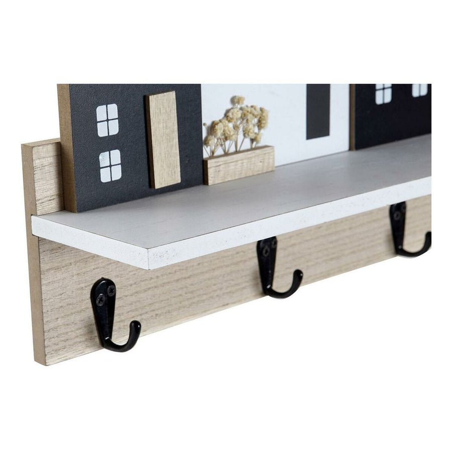 Regal DKD Home Decor Garderobe Schwarz Braun Weiß Holz MDF (39 x 9 x 27 cm)