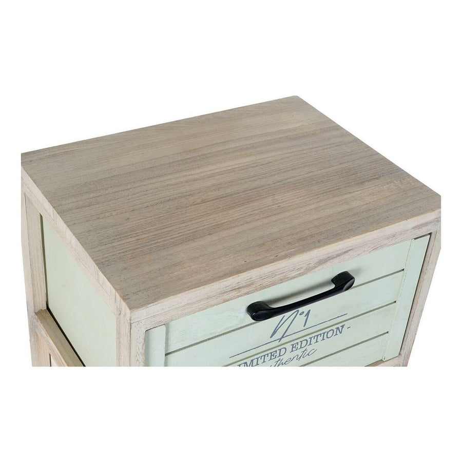 Schubladenschrank DKD Home Decor   natürlich Blau grün Für Kinder Paulonia-Holz (40 x 31 x 94,5 cm)