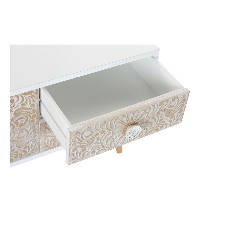 TV-Möbel DKD Home Decor Tanne Gold Weiß Hellbraun (119 x 42 x 50 cm)