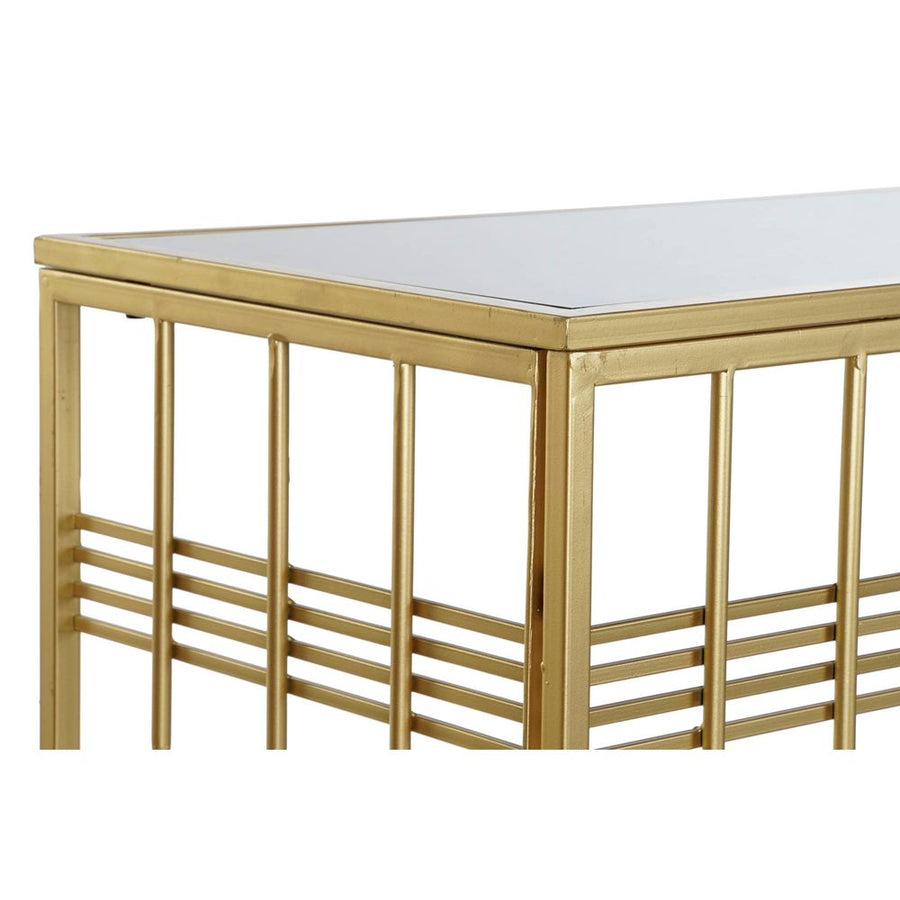 Konsole DKD Home Decor Schwarz Metall Kristall Golden (120 x 40 x 81 cm)