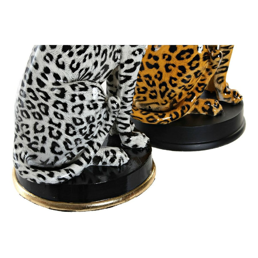 Deko-Figur DKD Home Decor Harz Leopard (2 pcs) (16 x 16 x 32 cm)