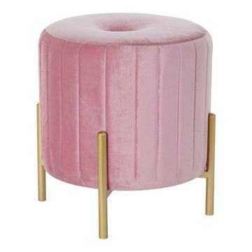 Fußstütze DKD Home Decor Metall Velvet Glam (45 x 45 x 42 cm)