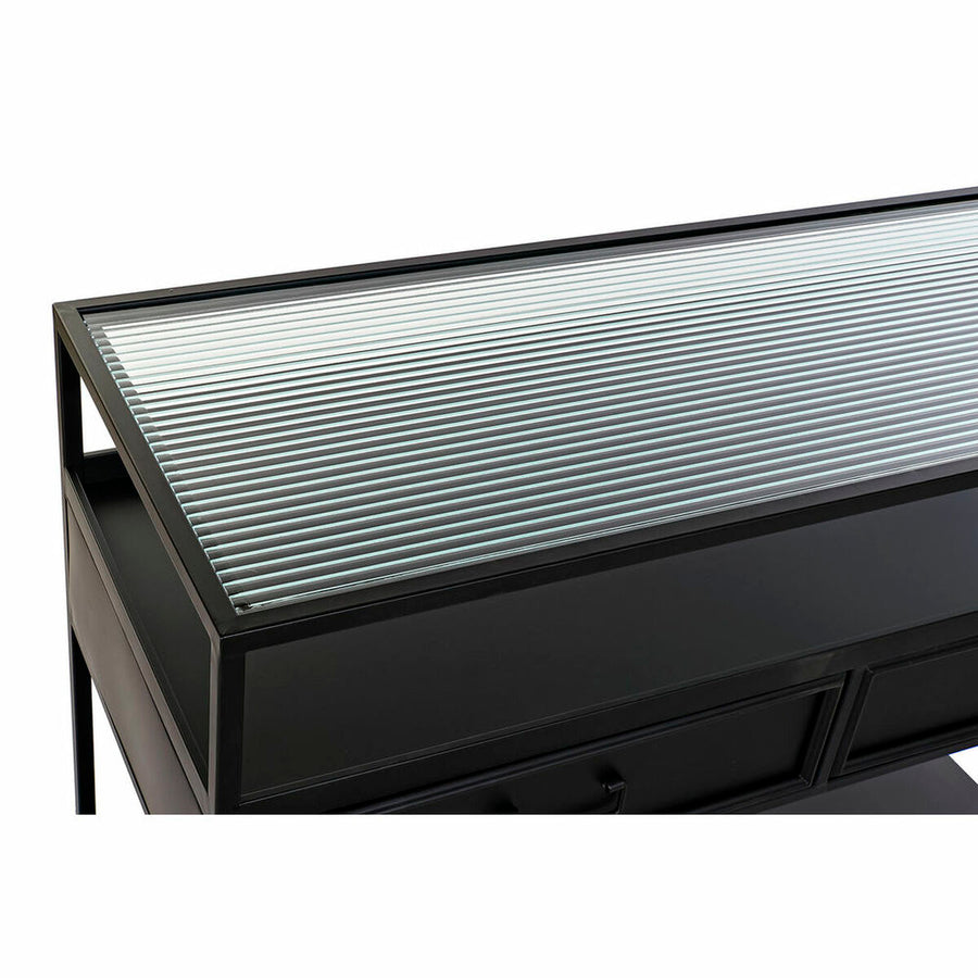 Konsole DKD Home Decor Schwarz Metall Kristall (100 x 40 x 76 cm)