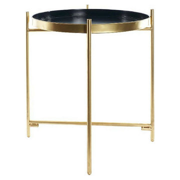 Beistelltisch DKD Home Decor Golden Metall Marineblau (40 x 40 x 50 cm)