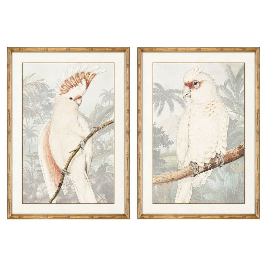 Bild DKD Home Decor Papagei Tropical (2 Stück) (50 x 3 x 70 cm)