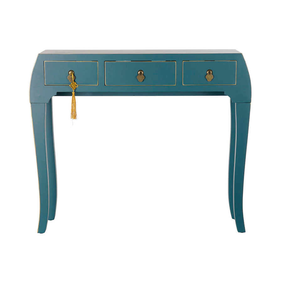 Konsole DKD Home Decor Tanne Blau Holz MDF (96 x 26 x 80 cm)