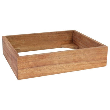 Halterung Inde Holz karriert (32,5 x 26,5 x 7,5 cm)