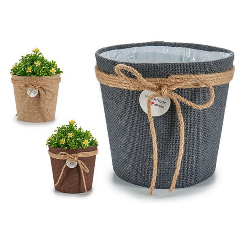 Blumentopf Stoff (18 x 17 x 18 cm)