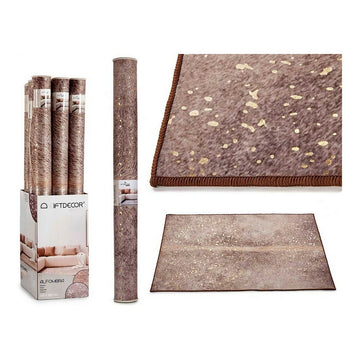 Teppich Braun Weiß Polyester