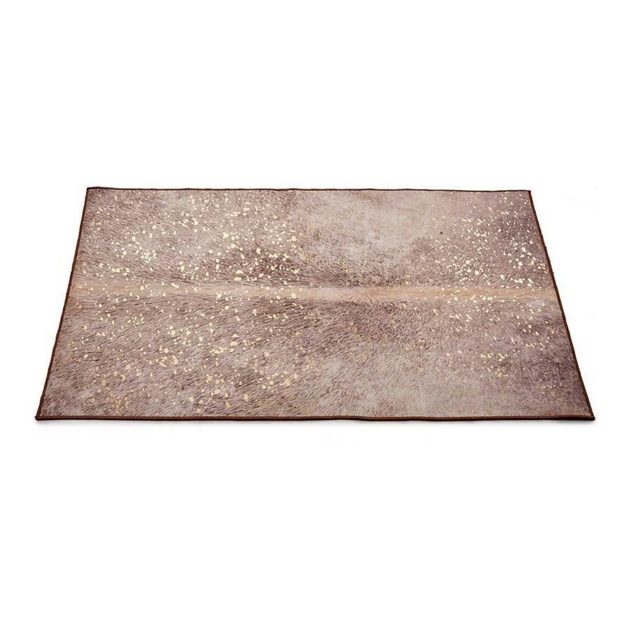 Teppich Braun Weiß Polyester