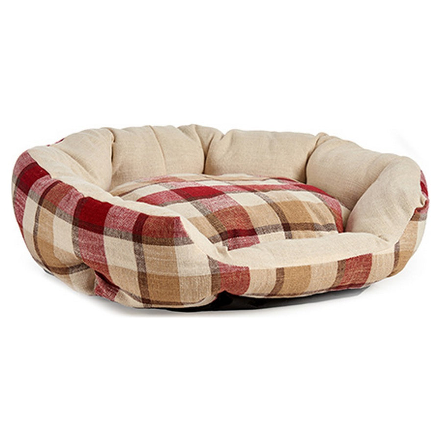 Hundebett Kariert Oval (48 x 18 x 58 cm)