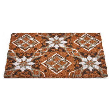 Fußmatte Braun Kachel Kokosnuss Faser (40 x 1,5 x 60 cm)