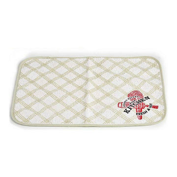 Platzset Kitchen Weiß grün (33 x 0,3 x 48 cm)