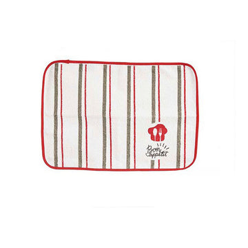 Platzset Bon Apetit Rot Weiß (33 x 0,3 x 48 cm)