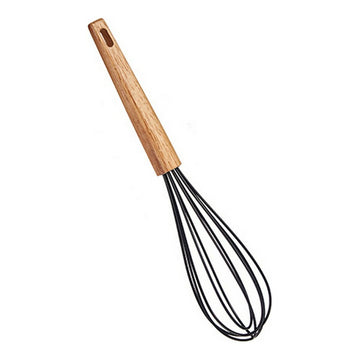 Handschneebesen Silikon Buchenholz (6,5 x 6,5 x 30 cm)