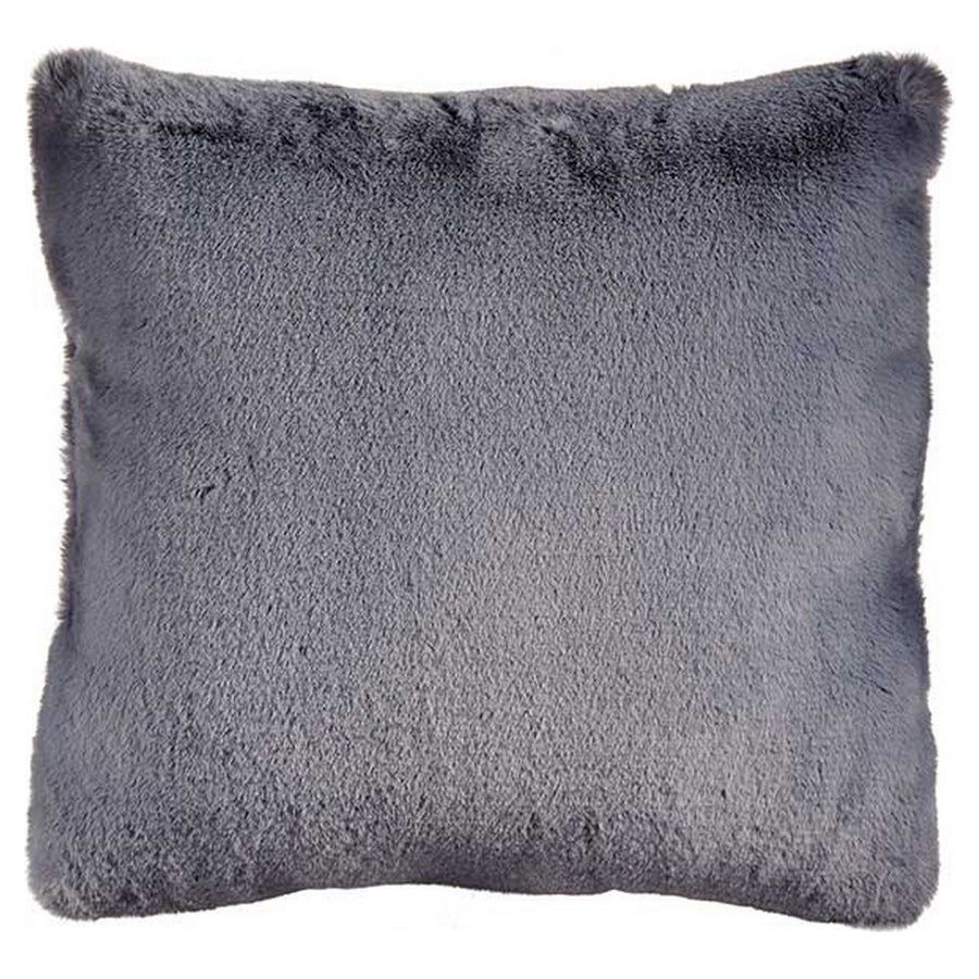 Kissen Mit Haar Grau Kunstleder (40 x 2 x 40 cm)