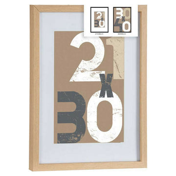 Bilderrahmen für die Wand Hellbraun natürlich Holz MDF (32,5 x 2,5 x 42,5 cm) (1 uds)