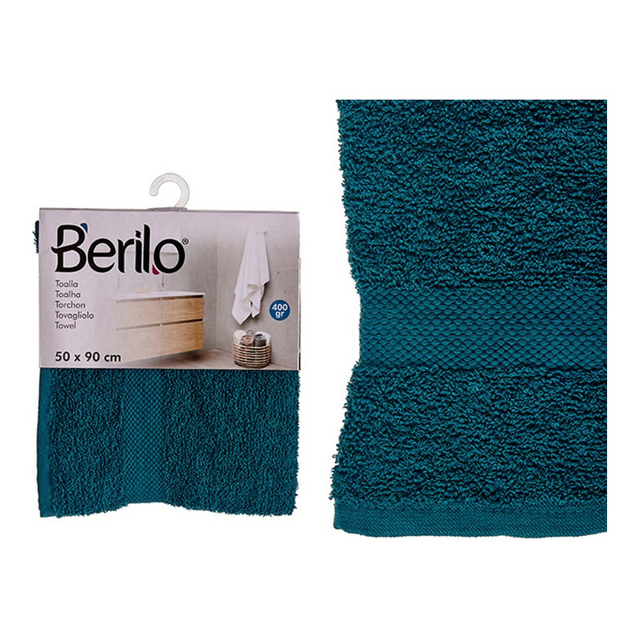Badetuch Blau Polyester Baumwolle
