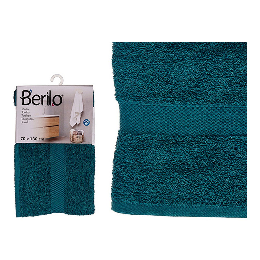 Badetuch Blau Polyester Baumwolle
