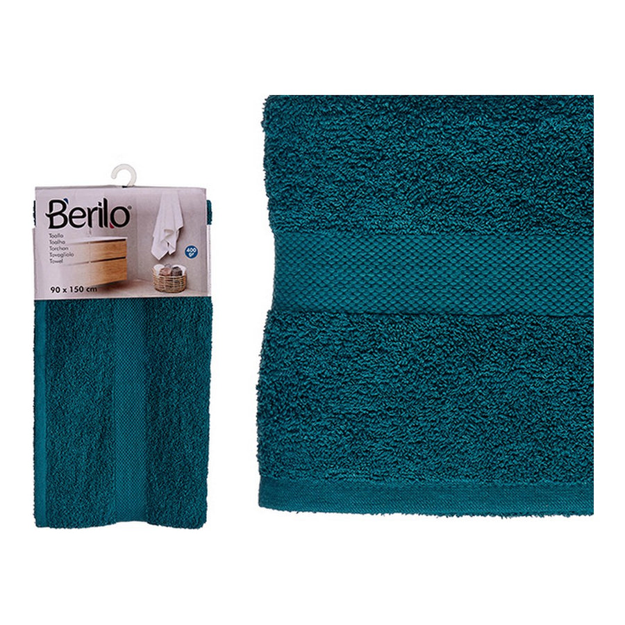 Badetuch Blau Polyester Baumwolle