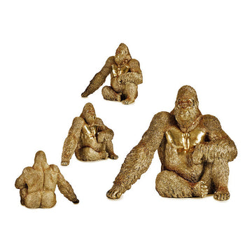 Deko-Figur Gorilla Golden Harz (36 x 50 x 62 cm)