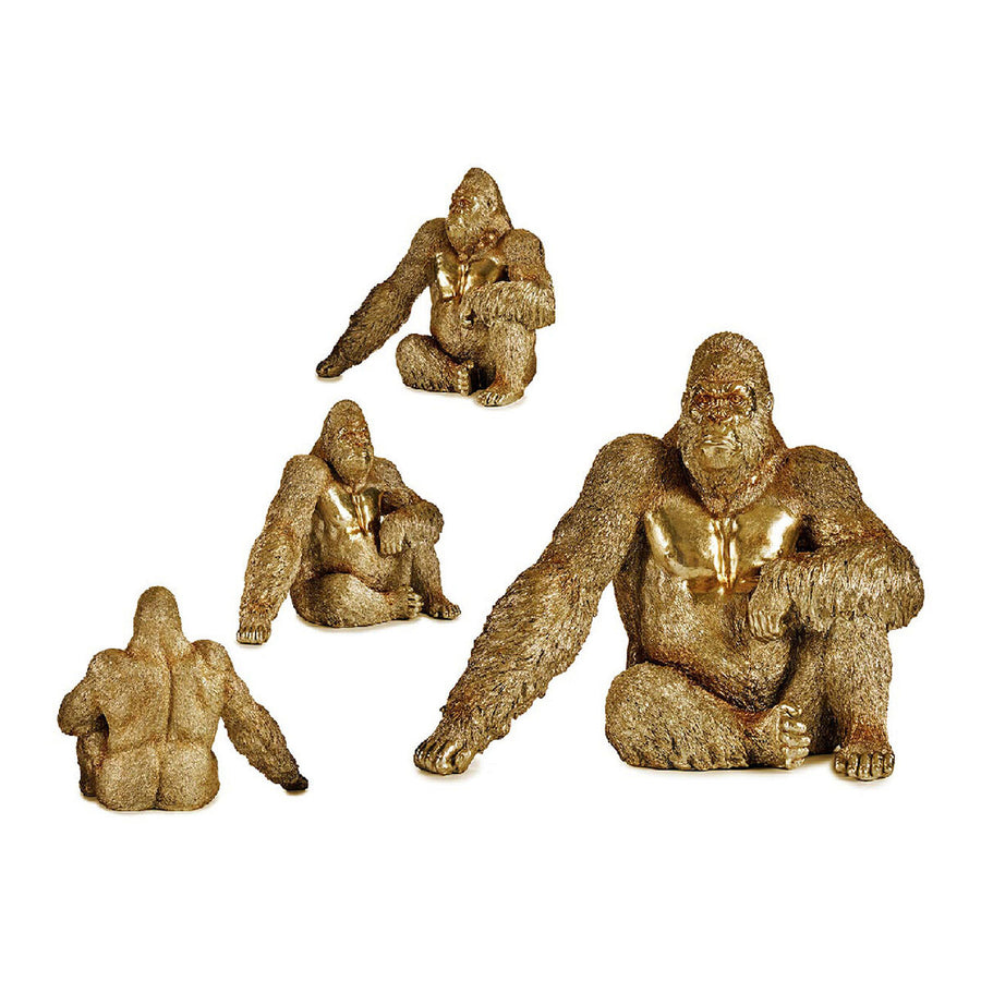 Deko-Figur Gorilla Golden Harz (36 x 50 x 62 cm)