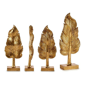 Deko-Figur Feder Golden Harz (8 x 43,5 x 12 cm)