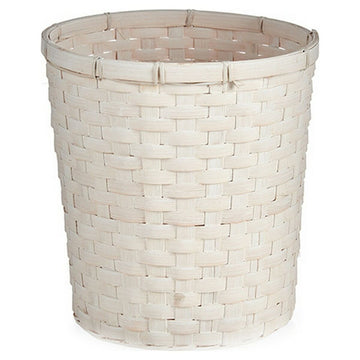 Blumentopf Weiß PVC Bambus (25 x 24 x 25 cm)