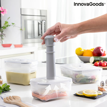 3er Set Vakuumverpackungsgefäße mit Handpumpe Vacse InnovaGoods