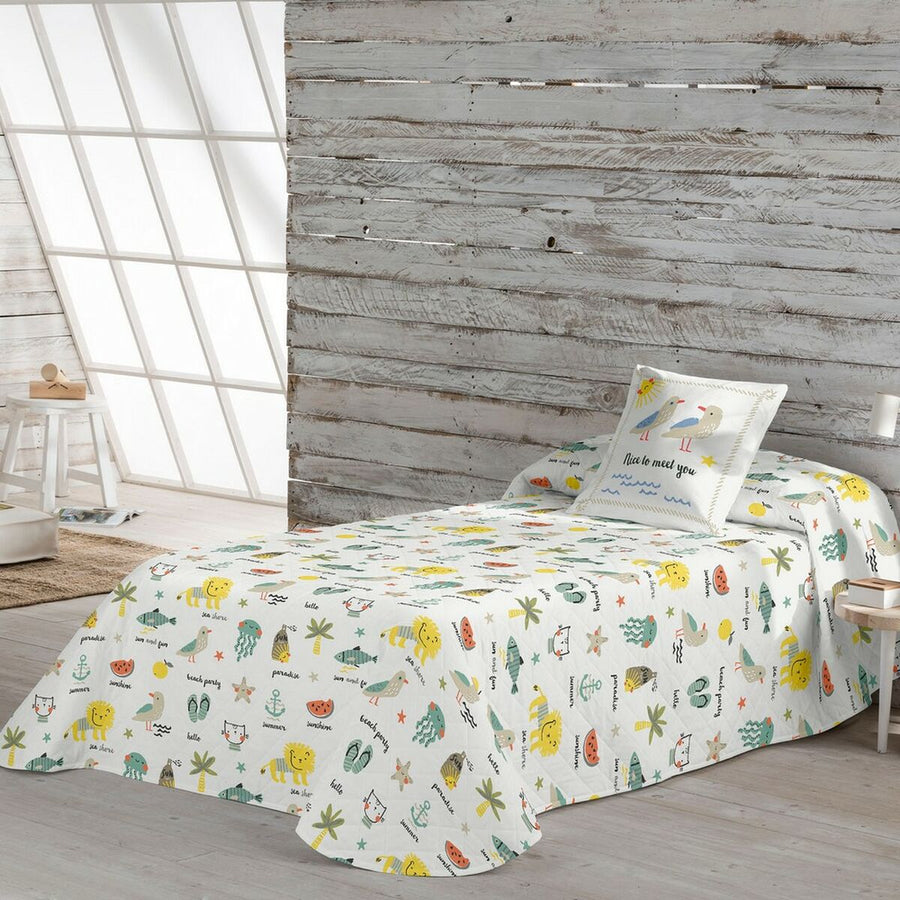 Steppdecke Popcorn Biel (200 x 260 cm) (Einzelmatratze)