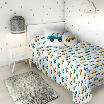 Steppdecke Haciendo el Indio Cars (Einzelmatratze) (200 x 260 cm)