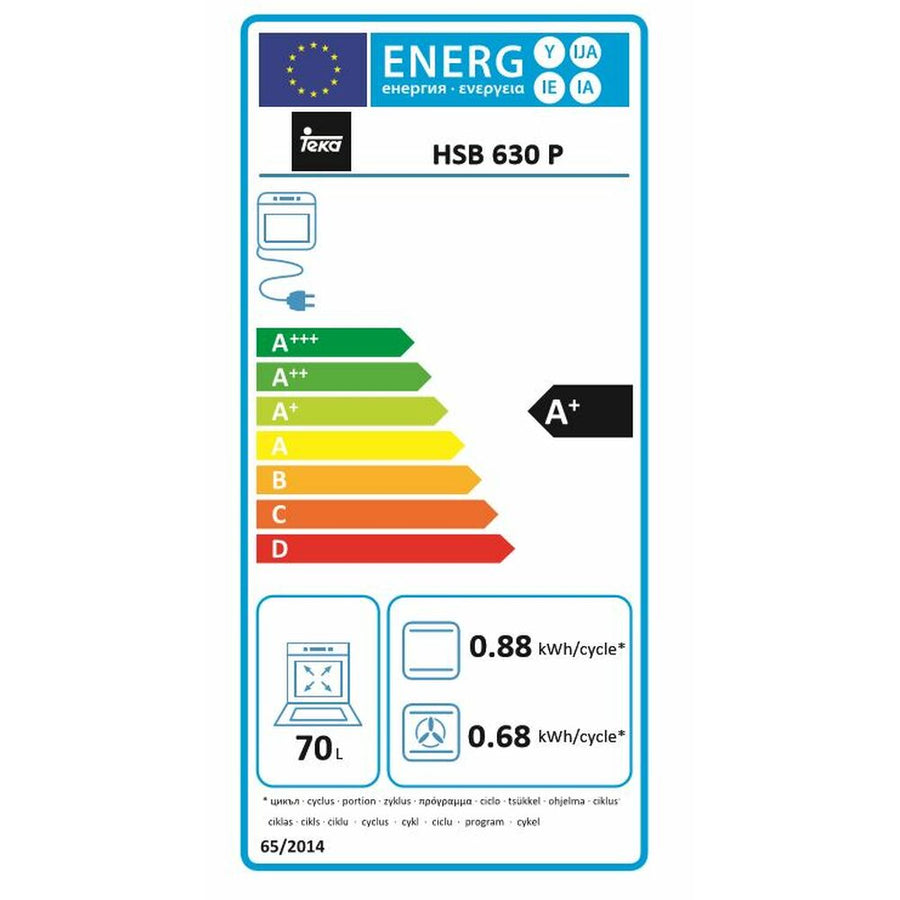 Pyrolytherd Teka HSB630P 70 L A+ 3552W