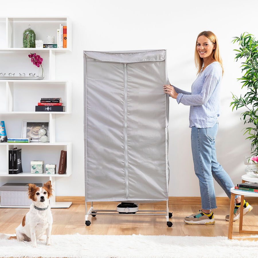 Tragbarer elektrischer Wäschetrockner mit 2 Höhen Hayerport InnovaGoods 1000W